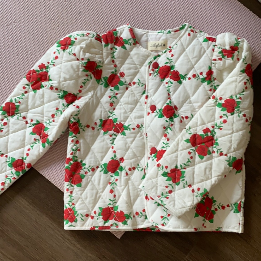 Airfish girl quilted jacket L